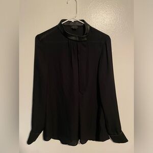 Theory Mixed Material Blouse